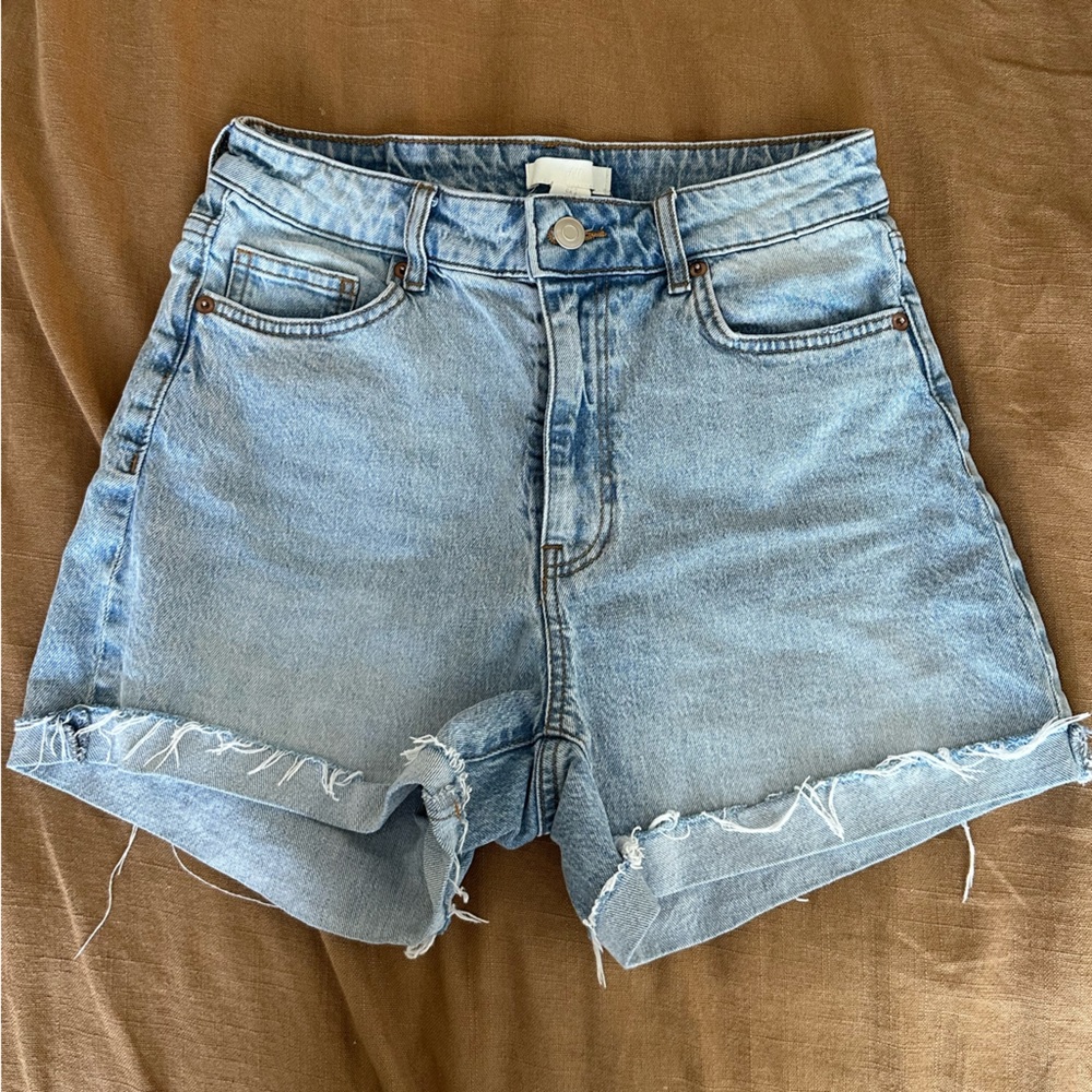 Denim mom shorts